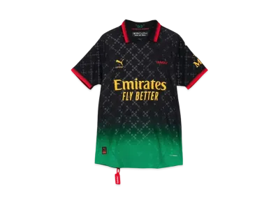 PUMA x AC MILAN x Off-White Authentic Short Sleeve Uniform "Puma Black/Power Green"