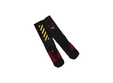 PUMA x AC MILAN x Off-White Prematch Crew Socks "Puma Black/Yellow Sizzle"