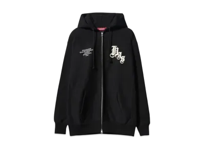 Hide and Seek HAS Zip Hooded Sweat Shirt "BLACK"