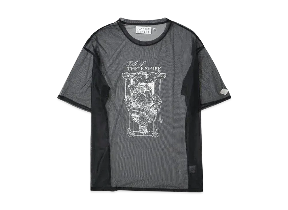 el conductorH SEE-THROUGH SHORT SLEEVE T-SHIRT "BLACK"