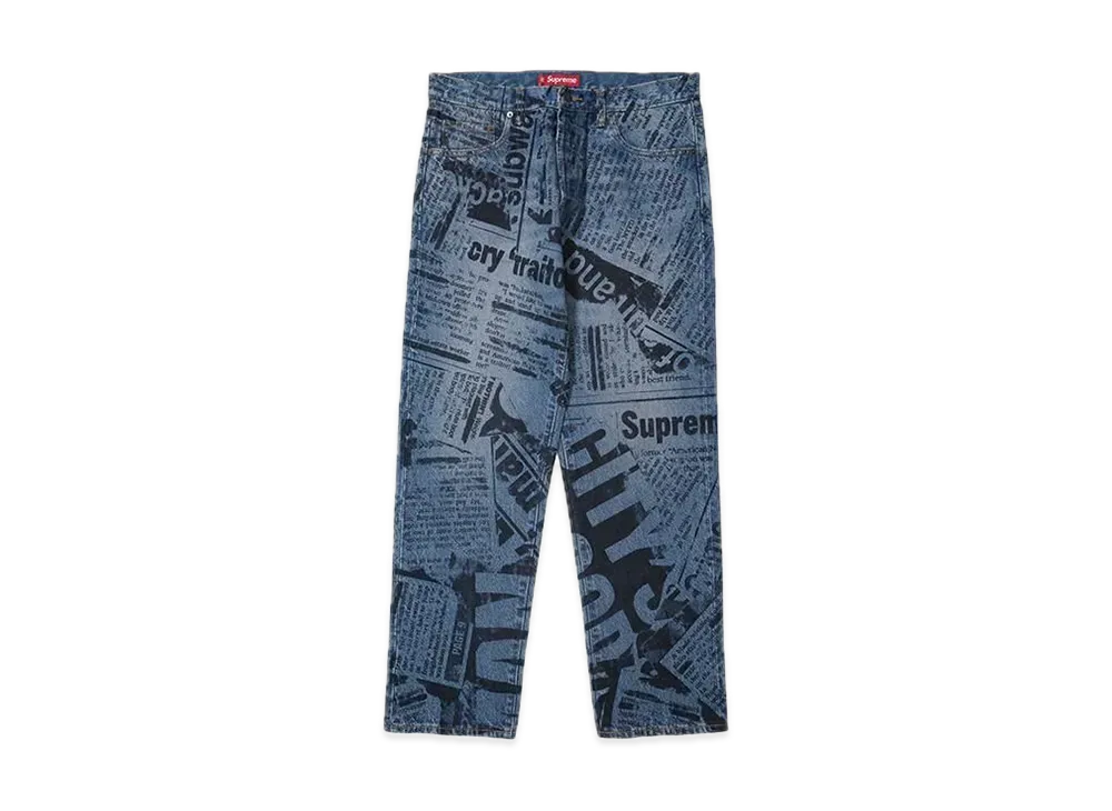 Supreme Regular Jean "Newspaper" (25SS)