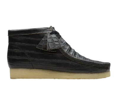 クラークス ワラビー ブーツ "ブラッククロコディストレス"