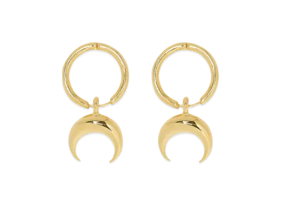 Marine serre GOLD PLATED MOON MINI CREOLES "SHINY GOLD"