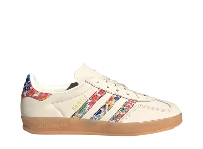 Liberty London × adidas Women's Gazelle Indoor "Off White/Gold Metallic/Gum"
