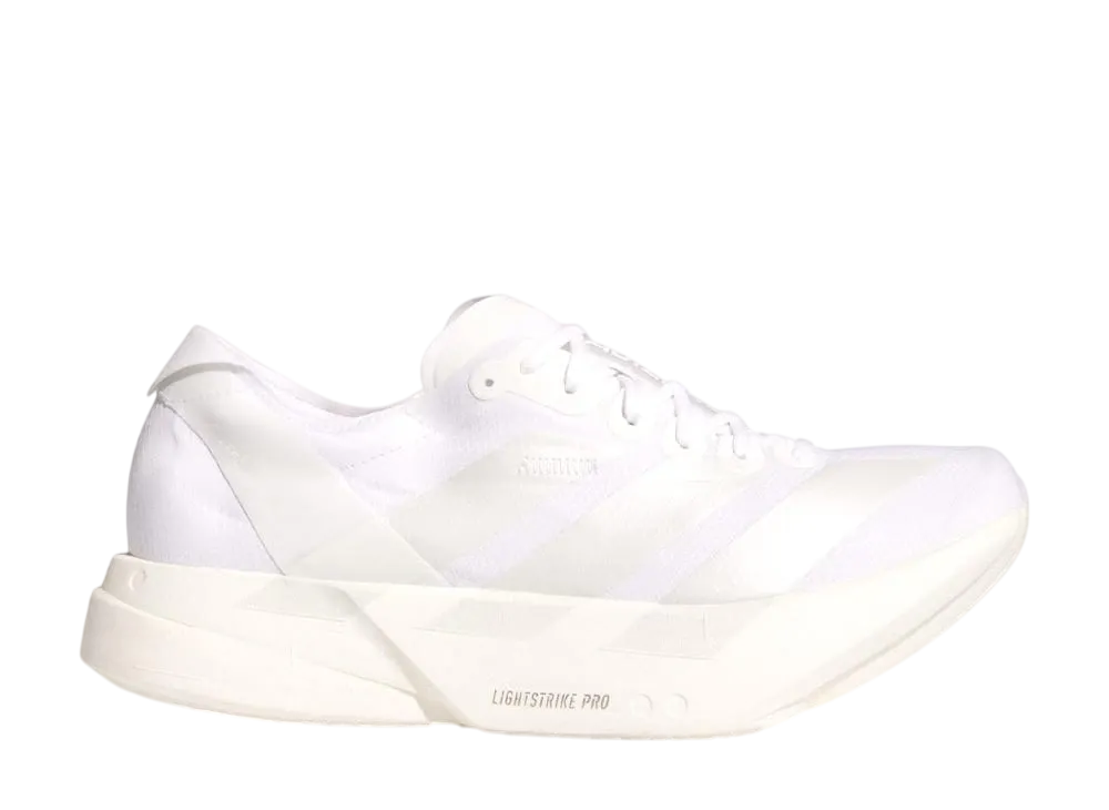 アディダス アディゼロ アディオス プロ4 "フットウェアホワイト/ゼロメタリック/クリスタルホワイト"