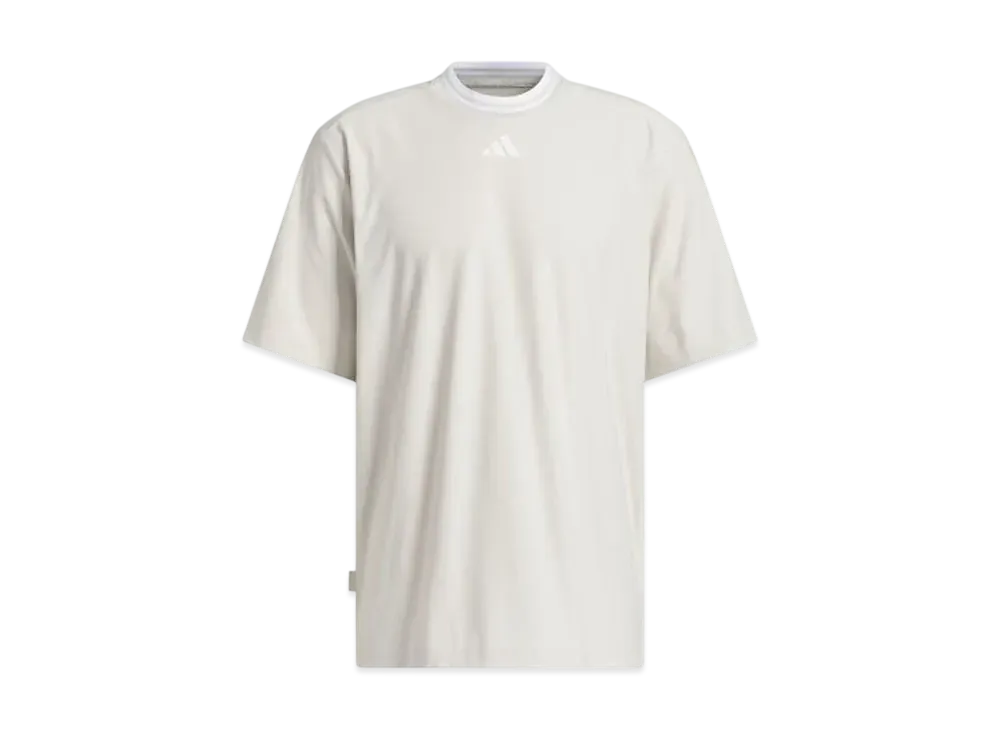 adidas Beyond the Course Twist Knit Loose Fit Crew Neck Short Sleeve Polo "Alumina"