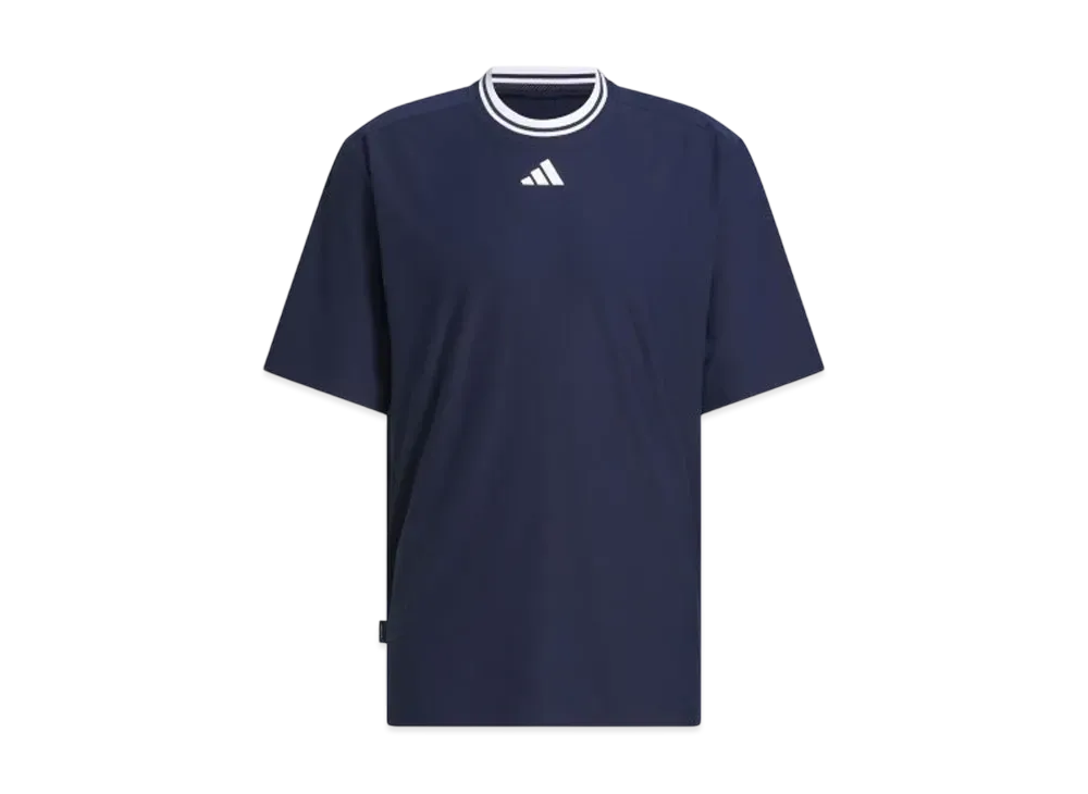 adidas Beyond the Course Twist Knit Loose Fit Crew Neck Short Sleeve Polo "Collegiate Navy"