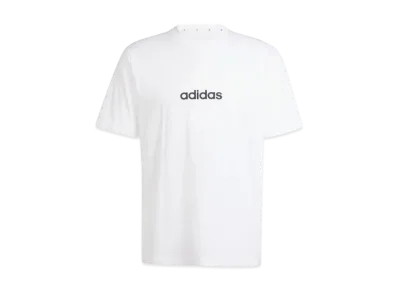 adidas Essentials Linear Single Jersey Short Sleeve T-Shirt "White/Black"