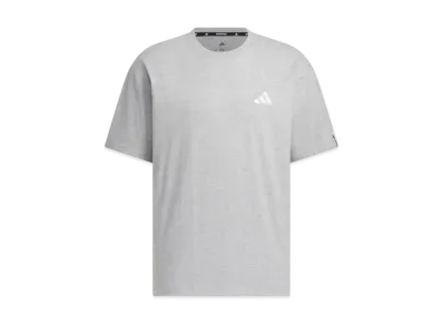 adidas Essentials Plus Loose Fit Small Logo Short Sleeve T-Shirt "Medium Grey Heather"