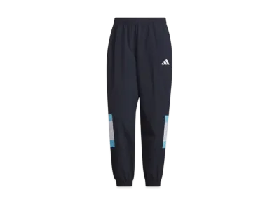 adidas Warding Pack Loose Fit Mesh Lined Elastic Hem Woven Pants "Legend Ink"