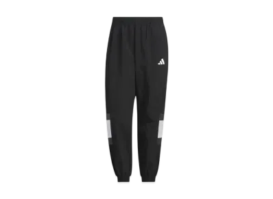 adidas Warding Pack Loose Fit Mesh Lined Elastic Hem Woven Pants "Black"