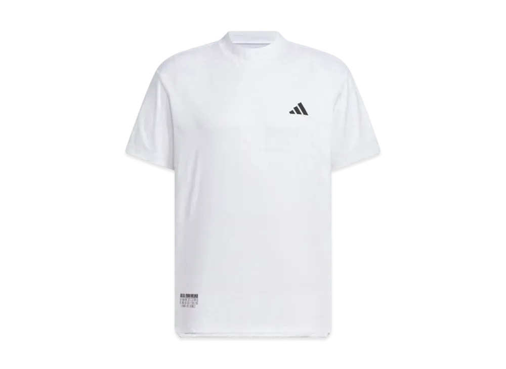 adidas BOS Logo Pattern Deboss Mockneck Short Sleeve Shirt "White"