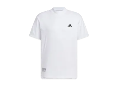 adidas BOS Logo Pattern Deboss Mockneck Short Sleeve Shirt "White"