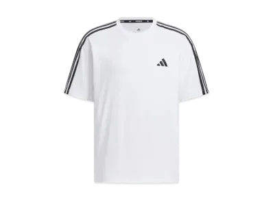 adidas Essentials Plus Loose Fit Three Stripes Short Sleeve T-Shirt "White"