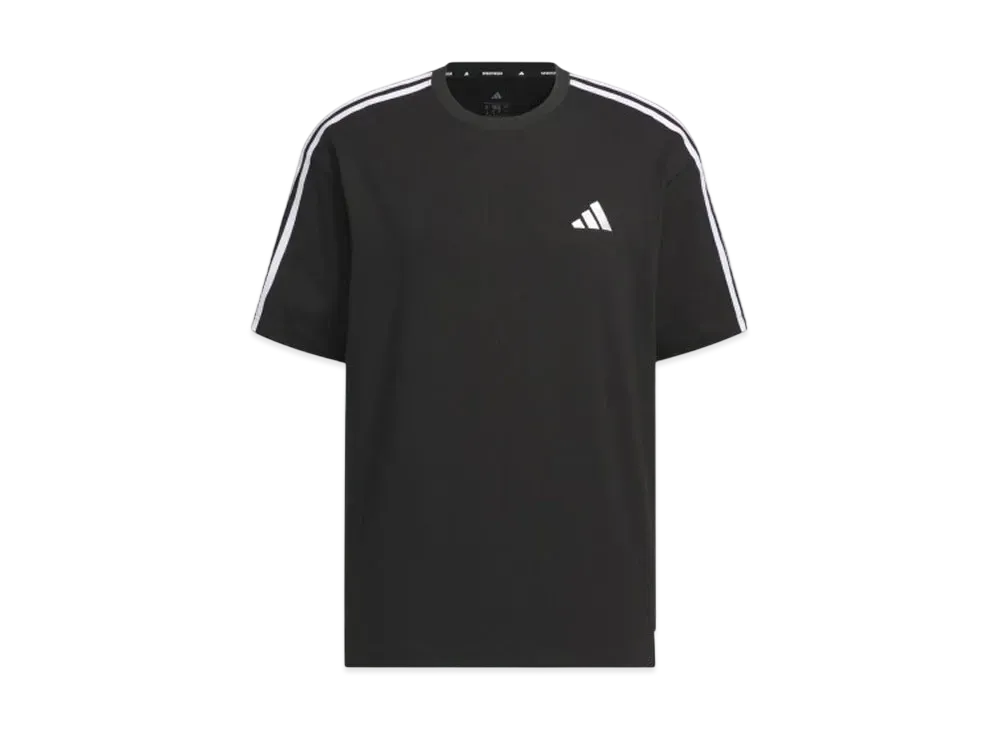 adidas Essentials Plus Loose Fit Three Stripes Short Sleeve T-Shirt "Black"