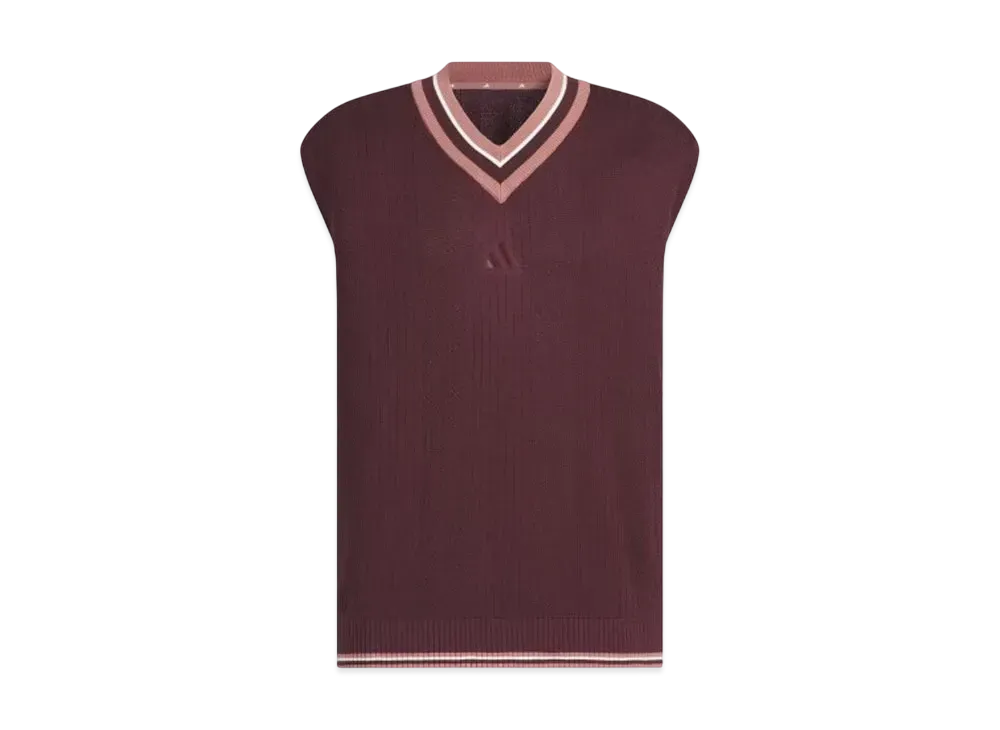 adidas The Course Loose Fit Knit Vest "Aurora Ruby"