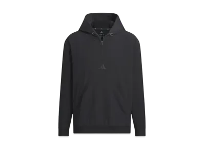 adidas Beyond the Course Water Repellent Ripstop Half Zip Long Sleeve Hoodie "Black"