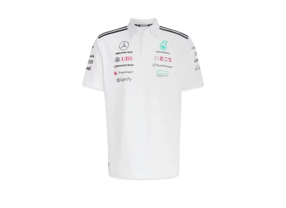 adidas Mercedes-AMG Petronas F1 Team Polo "White Melange/Black"