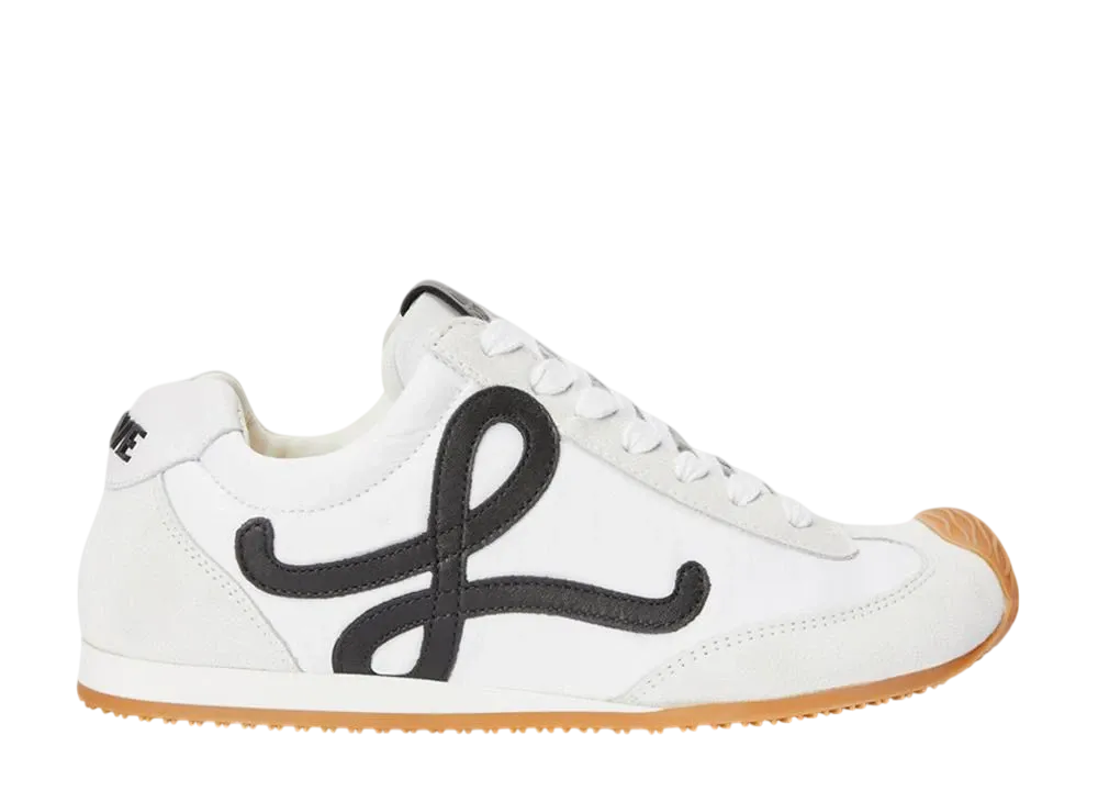 ロエベ バレエランナー 2.0 ナイロン&カーフ "ホワイト/ブラック"