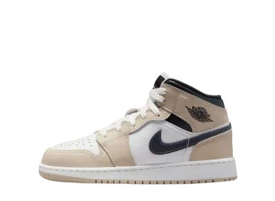 ナイキ GS エアジョーダン1 ミッド "ライトタン/オブシディアン" (キッズ)