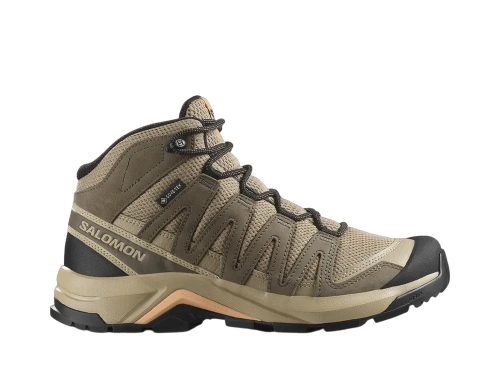 サロモン ウィメンズ Xアドベンチャー リーコン ミッド ゴアテックス "デザートタン/ファルコン/テンダーピーチ"