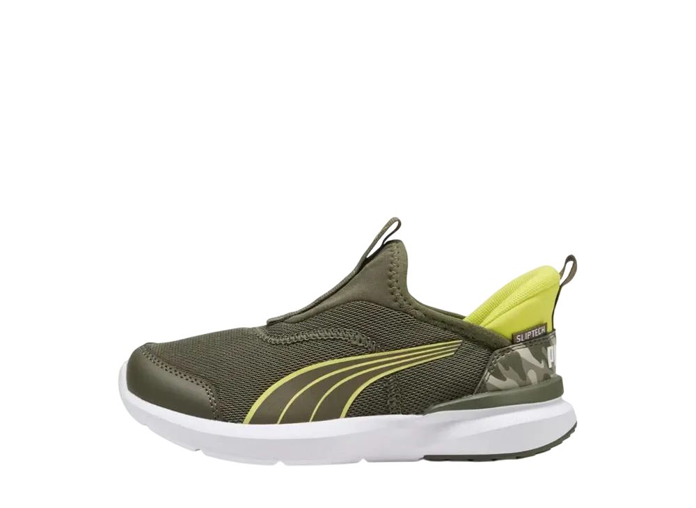 プーマ PS クルーズ プロフォーム イーズイン カモ "ローデングリーン/レモンシャーベット" (キッズ)