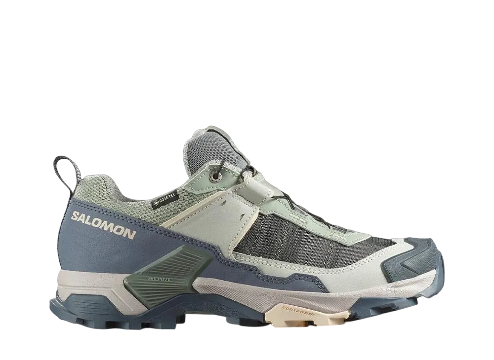 Salomon Women's X Ultra 5 GORE-TEX "Seagrass/Turbulence/Tender Peach"