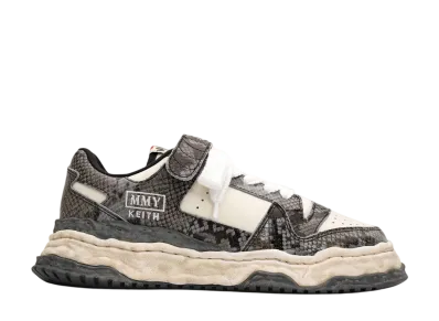 Maison MIHARA YASUHIRO KEITH OG Sole Python Printed Leather Low-top Sneaker "Gray/White"