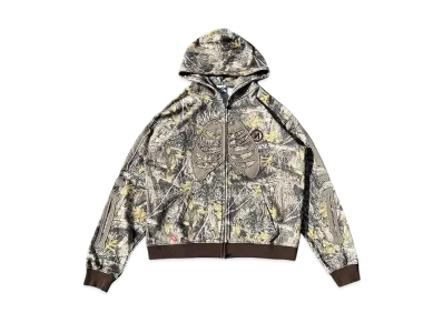 9090 Bone Zip Hoodie "BROWN REAL TREE"