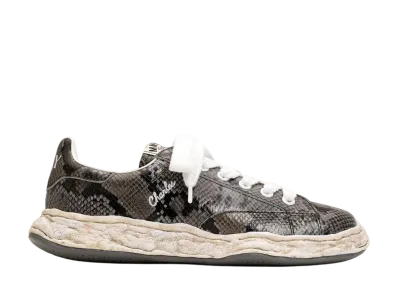 Maison MIHARA YASUHIRO CHARLES OG Sole Python Printed Leather Low-top Sneaker "Gray"