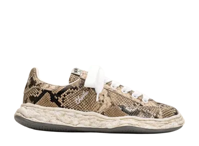 Maison MIHARA YASUHIRO CHARLES OG Sole Python Printed Leather Low-top Sneaker "Natural"