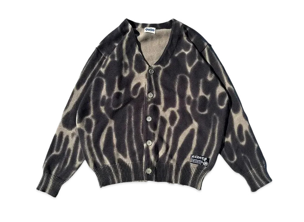 9090 Assort Knit Cardigan "KHAKI"