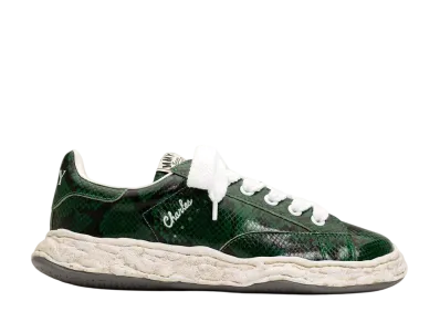 Maison MIHARA YASUHIRO CHARLES OG Sole Python Printed Leather Low-top Sneaker "Green"