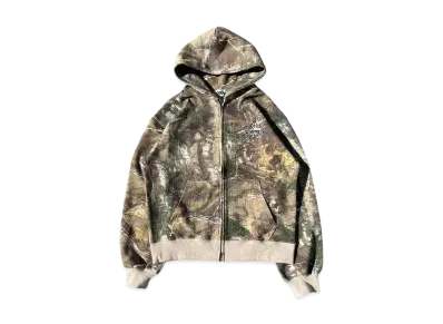 9090 King Logo Thermal Zip Hoodie "REAL TREE"