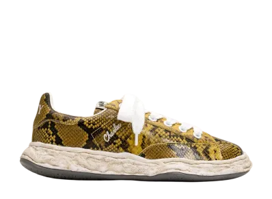 Maison MIHARA YASUHIRO CHARLES OG Sole Python Printed Leather Low-top Sneaker "Yellow"