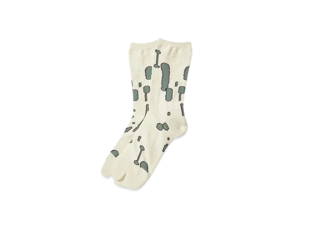 Bal JACQUARD TABI SOCKS "WHITE"