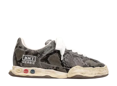 Maison MIHARA YASUHIRO HERBIE OG Sole Python Printed Leather Low-top Sneaker "Gray"