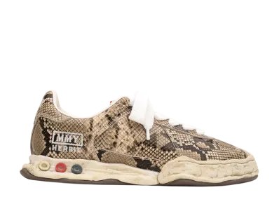 Maison MIHARA YASUHIRO HERBIE OG Sole Python Printed Leather Low-top Sneaker "Natural"