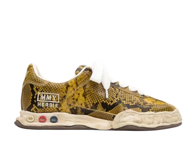 Maison MIHARA YASUHIRO HERBIE OG Sole Python Printed Leather Low-top Sneaker "Yellow"