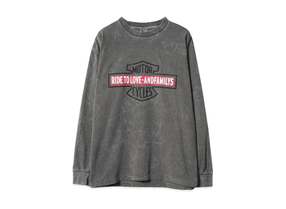ANDFAMILYS Chemical Long Tee- MOTORCYCLE - "BK"