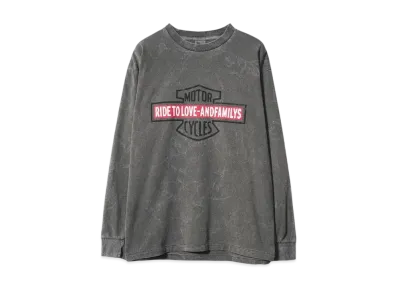 ANDFAMILYS Chemical Long Tee- MOTORCYCLE - "BK"