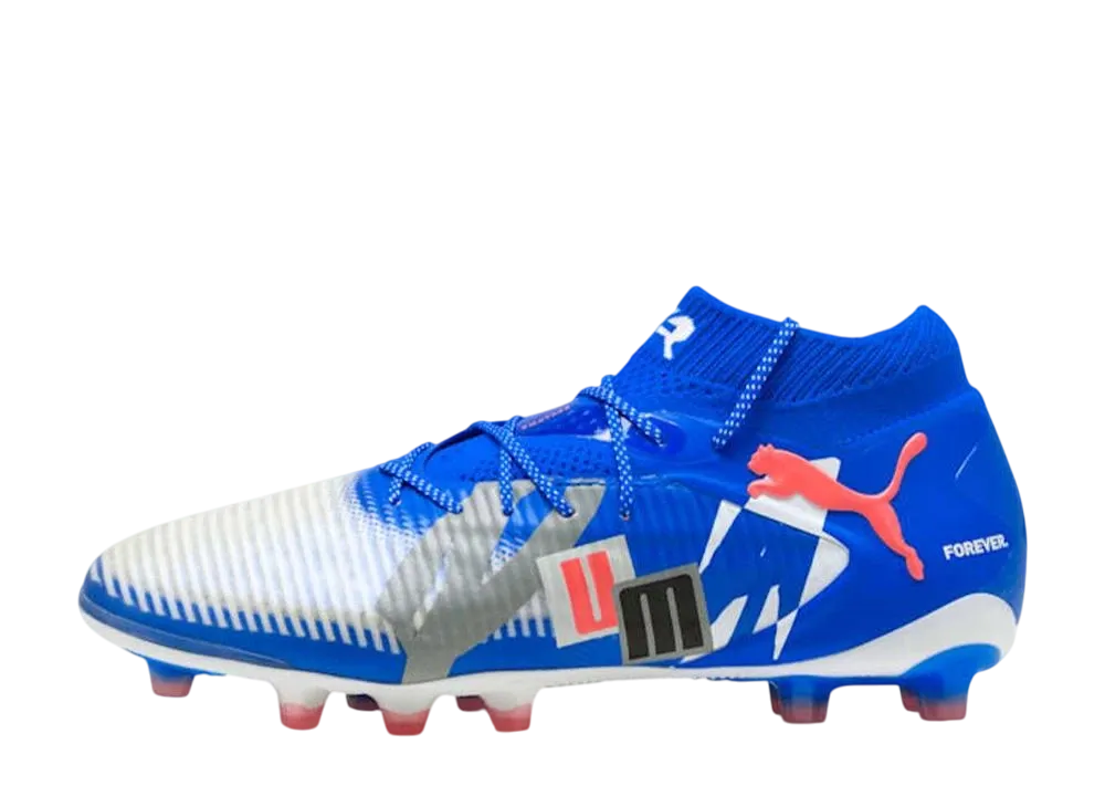 プーマ フューチャー8 アルティメット フォーエバー AG "プーマホワイト/ウルトラブルー/フェザーグレー/プーマブラック/グローイングレッド"