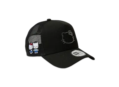 NEW ERA x HELLO KITTY 9Forty A-Frame Tracker Rhinestone "Black"