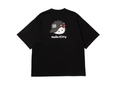 NEW ERA x HELLO KITTY Short Sleeve Oversized Cotton T-Shirt Cap "Black"