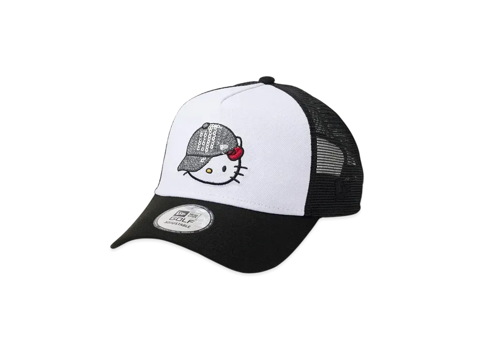NEW ERA x HELLO KITTY Golf Women's 9Forty A-Frame Tracker Cap Sequins "White/Black"