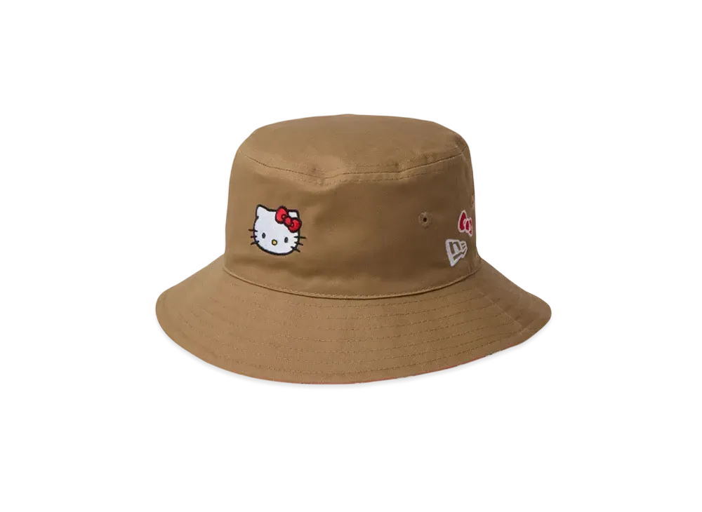NEW ERA x HELLO KITTY Kid's Bucket 01 Reversible Hello Kitty "Khaki"