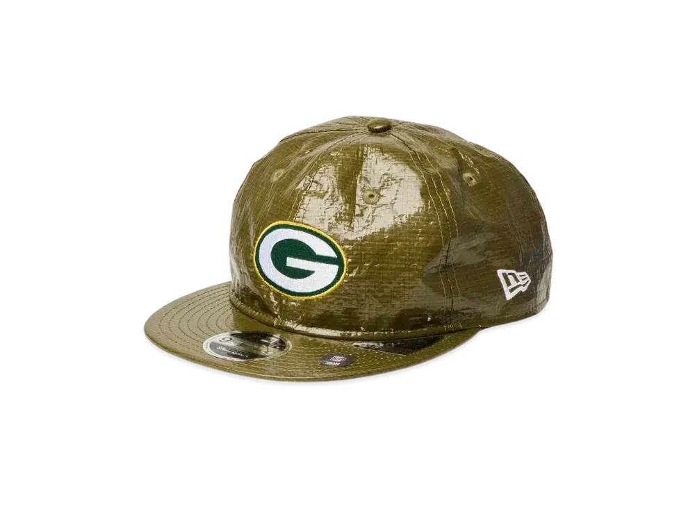 NEW ERA RC 9Fifty Flat Visor Green Bay Packers Powered by GORO NAKATSUGAWA (min-nano) "Olive"