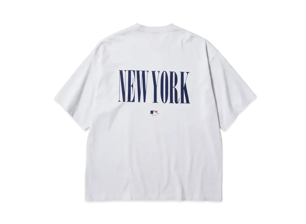 NEW ERA Short Sleeve Oversized Cotton T-Shirt New York Yankees Powered by GORO NAKATSUGAWA (min-nano) "White"