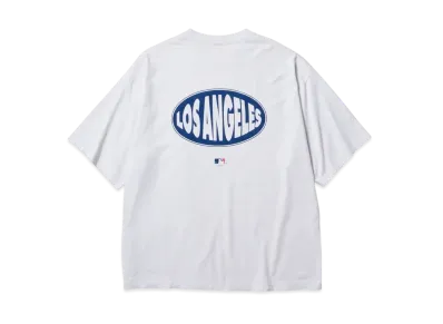 NEW ERA Short Sleeve Oversized Cotton T-Shirt Los Angeles Dodgers Powered by GORO NAKATSUGAWA (min-nano) "White"