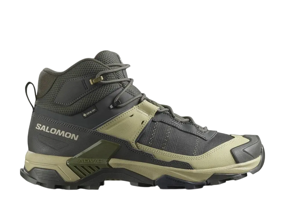 サロモン Xウルトラ5 ミッド ゴアテックス "ピート/グレーグリーン/ブルーナイツ"